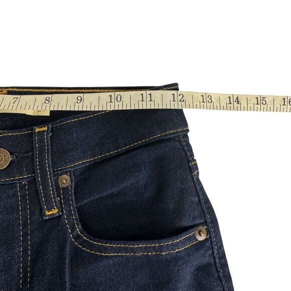 Levi's 724 High Rise Slim Straight Dark Wash Jean READ W24 L32 Casual Stretch - Picture 6 of 15